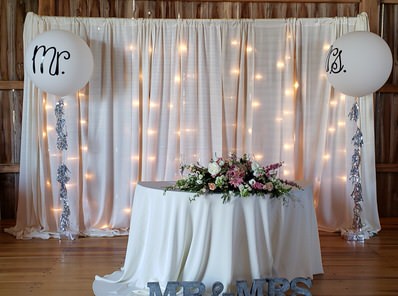 lighted drape backdrop
