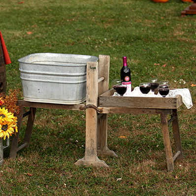 washtub with tray