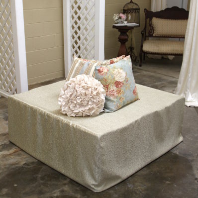 ivory ottoman