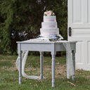 silver garden table